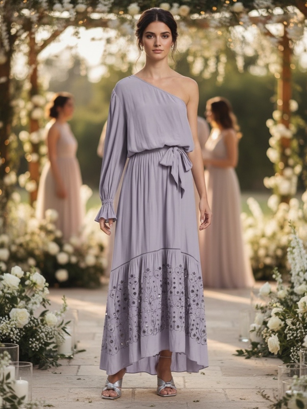 Ramy‎ Brook Adesola Asymmetric Maxi Dress size S